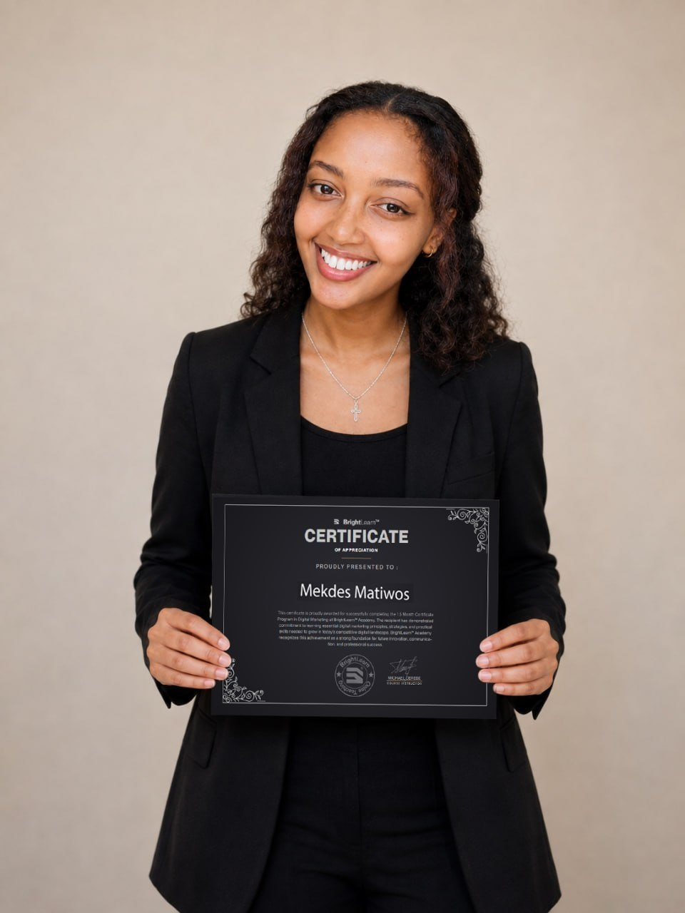 BrightLearn Student with Certificate
